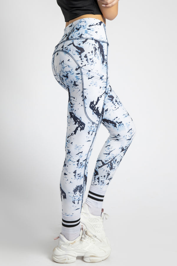 Wide Band Waist Sports Leggings With Phone Pocket